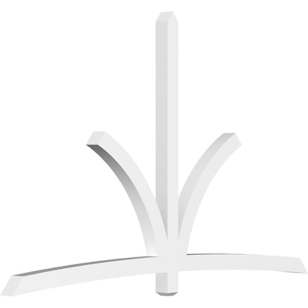 Ekena Millwork Davenport Architectural Grade PVC Gable Bracket, 108"W x 67 1/2"H x 4"D x 4"F, 15/12 Pitch GBP108X68X0404DAV00